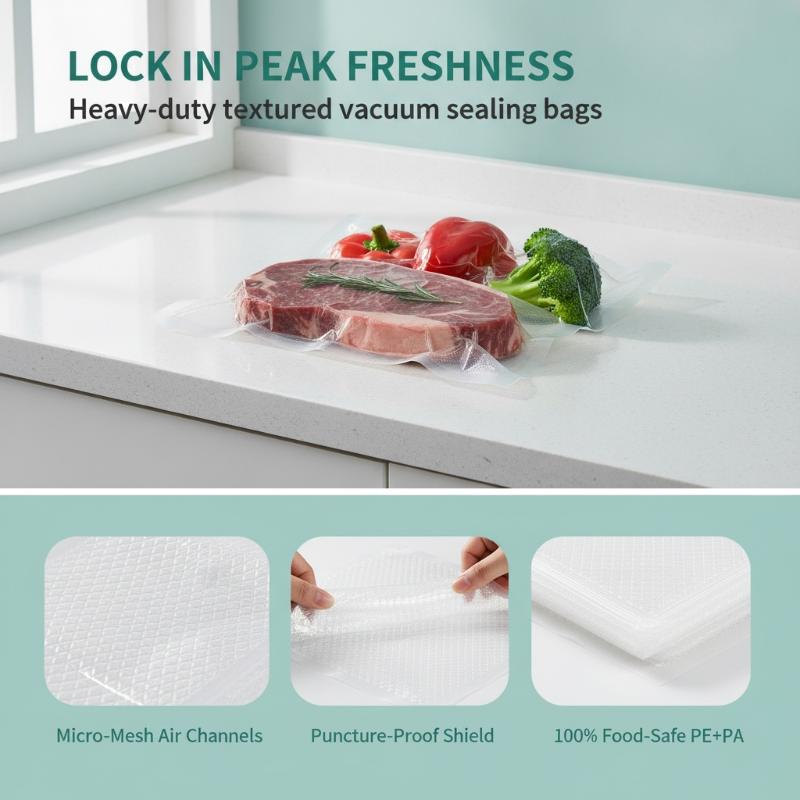 100 PCS BPA Free Vacuum Sealer - огляд і ціна Food Storage Bag