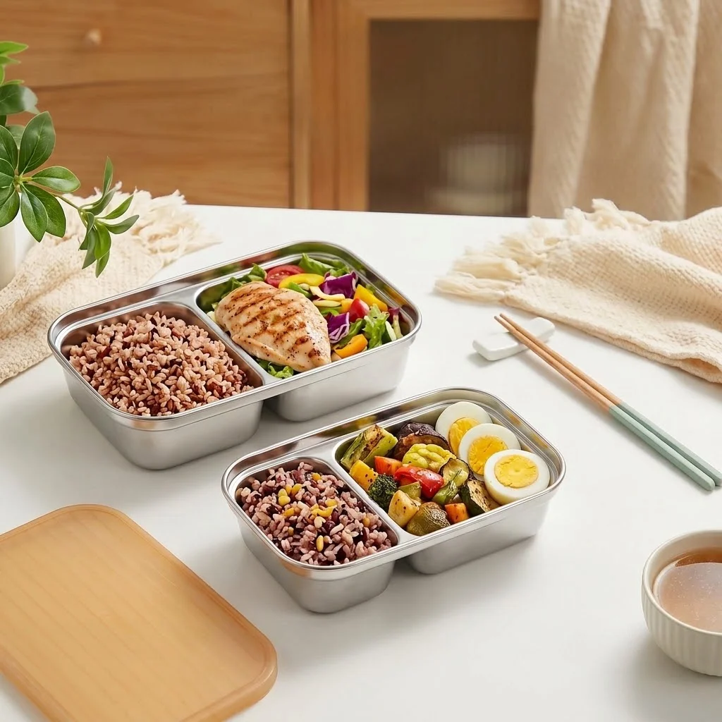 304 Stainless Steel Bento Box  - огляд і ціна Food Storage With Dividers